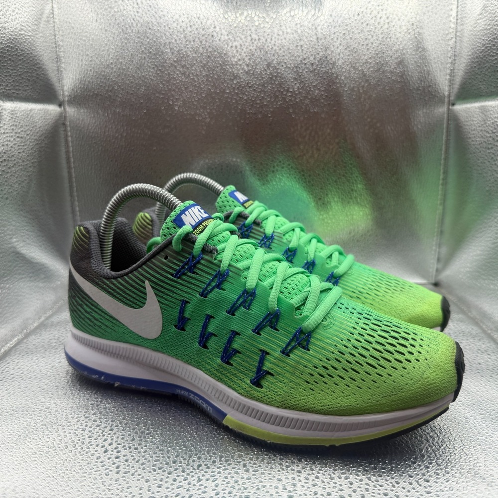 Size 8 Nike Air Zoom Pegasus 33 Bright Neon Rage Green Womens Shoes 831356-301